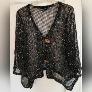 Nina Leonard crochet cardigan